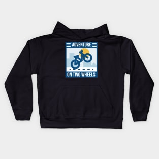 Adventure on two wheels Kids Hoodie